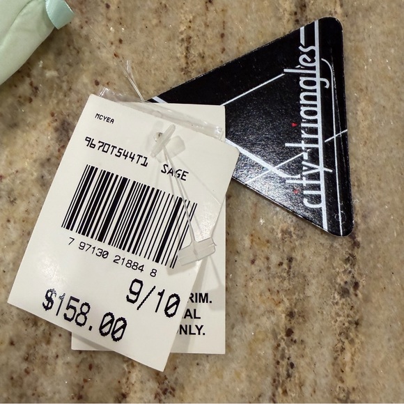 NWT City Triangles Sage Green Fairycore Gown Y2K Embroidered Prom Dress Sz 9/10 - Picture 3 of 8